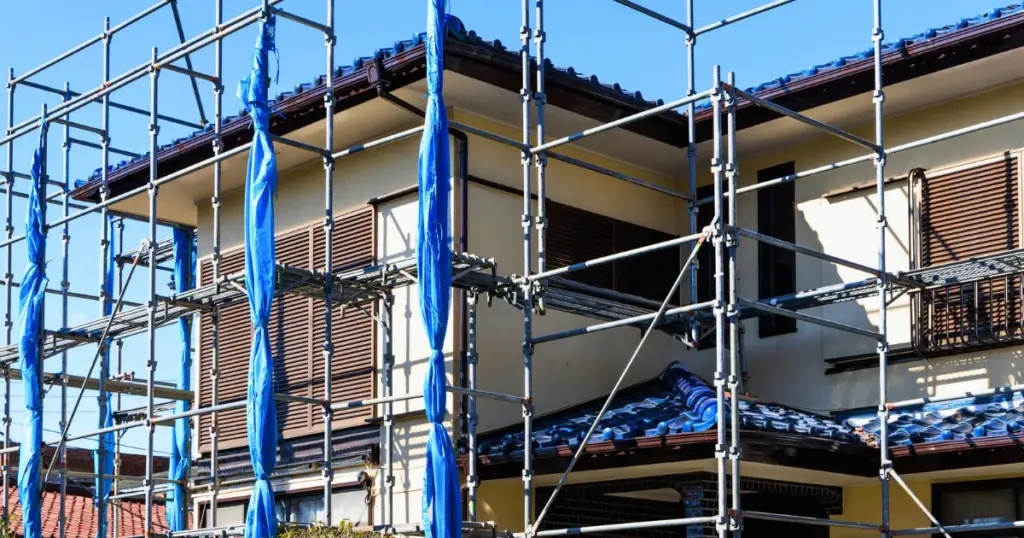 外壁塗装の足場